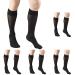 Truform Sheer Compression Stockings 8-15 mmHg Women's Knee High Length 20 Denier Black Medium (Pack of 5)