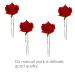 4PCS Small Red Rose Flower Hair Clips - Bridal Hair Pins for Women and Girls - Buy Online on GoSupps.com