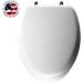 Mayfair 1815CP 000 Soft Toilet Seat with Premium Chrome Hinges - Elongated White 1 Pack - Buy Online on GoSupps.com