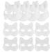 Homoyoyo cat mask 20 pieces fox mask diy paper mask mask mask mask white masquerade mask for masquerade halloween cosplay masks costume party gifts