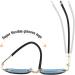 Stylish Borderless Anti-Blue Light Reading Glasses +3.0 for Men & Women - Light Green Crystal Lenses - Buy Online on GoSupps.com