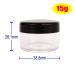 GreatforU 20x 15g Sample Jars - Empty Nail Art & Cosmetic Cream Containers - Ideal for International Shipping - Buy Online on GoSupps.com