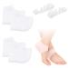 Tougod 3 pairs of heel protection made of silicone and 1 pair of toe cuffs for fascia women and men gel-dersen cushion heel cushion for gel-dersen cushion