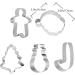 FELTECHELECTR 5pcs Christmas Die Cutting Snowflake Cookie Candy Chocolate Baking Accessory Stainless Steel Props - Buy Online on GoSupps.com