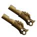 NUOBESTY Dragon Whistle Brass Dragon Head Emergency Whistle Loud Survival Whistle Keychain Chinese Bronze Carved Dragon Statue Charm 2pcs