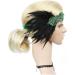 HAPINARY Feather Headdress Vintage Hairband Hair Band Headdress for Party Hairband Party Headdress Hijab 1920s Headband Dance Headpiece Turban Party Headwear Bride Accessories Prom One Size Green - Buy Online on GoSupps.com