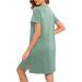 Peignoir de bain l ger vintage pour femme - Longueur genou - Confortable - Manches courtes - Couleur unie - Robe d'allaitement d contract e - Avec poches S Vert Clair. - Buy Online on GoSupps.com