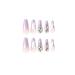 YoYoee Long Coffin False Nails - Purple Gradient Press on Nails with Daisy Design - Acrylic Diamond Inlaid Manicure Tips for Women and Girls (24PCS) - Buy Online on GoSupps.com