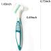 HEIGOO Denture Cleaning Brush - Portable False Teeth Cleaner for Denture Wearers - Green - Buy Online on GoSupps.com