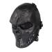 Anyoupin Paintball Mask, Skull Skeleton Full Face Airsoft Mask with PC Gray Lenses Army Fans Supplies M06 Tactical Mask for Halloween Paintball BB Gun CS Game Cosplay and Masquerade Party Black+G