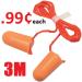 Pack of 10 3M 1110 Corded Foam Ear Plugs - Disposable Orange Polyurethane - 29 dB NRR for Noise Reduction - Buy Online on GoSupps.com