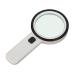 20x Handheld Magnifying Glass 12 Led Light Reading Magnifier and Uv Light 4inches Illuminated Magnifier- for Reading Inspection Exploring Hobbies and More-White Made in China