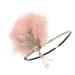 SharPepublic Women 1920s Headband 20s Feder Strass Pearls Hairband Headband Headdress Costume Cocktail Accessories - Pink 14 cm