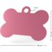 Personalized Pink Dog Tag Bone - Engraved with Key Rings - Large 38mm - Buy Online on GoSupps.com