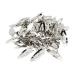 chiwanji 50 Pieces Oval Hairstyle Bendy Snap Hair Clips Hair Clip Hairpins DIY Silver 5 cm 5 cm Silver