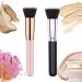 Luxury Champagne Makeup Brushes Flat Top Foundation Brush Large Face Brush Repair brush contour brush for Liquid Cream Powder (Color : Black) - Buy Online on GoSupps.com