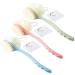 GEOOT Shower Body Brush with Bristles and Loofah Back Scrubber Bath Mesh Sponge with Curved Long Handle for Skin Exfoliating Bath(3Pack)