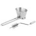 Stainless Steel Coriander Chopper - Manual Herb Spice Mill Grater - Vegetable Grinding Tools As Picture Shown