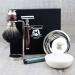 Complete 5 pieces: pure roof hair brush razor plane stand-shaped shell & premium soap + free alumeric stick perfect for wet shaving antique special collection