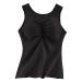 Women's thermal underwear upside - ski underwear with plush fed sleeved underhirt winter thermo functional underwear ELECTION Elegant underwear fleece winter vest black XL