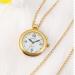 SHMIOU English Talking Watch for Women - Golden Pendant for Senior Blind, Analog Voice with Alarm and Date Output - Buy Online on GoSupps.com