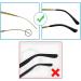 10 Pairs of Silicone Anti-Slip Covers | Slipproof Glasses Hinge Repair & Replacement Accessories for Thin Metal Sunglasses (Black & Transparent) - Buy Online on GoSupps.com