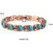 Yinox Magnetic Therapy Arthritis Copper Bracelet for Women | Relieves Pain & Enhances Style with Turkish Turquoise (3500 Gauss) - Buy Online on GoSupps.com