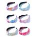 6 Pack Knotted Headband for Women Tie-dye Star Wide Knot Hair Bands Fashion Colorful Lady Top Twist Hair Accessories for Girls Gifts