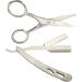 Angoily 6 Pcs Barber Shaving Tools Set | Mustache Scissors & Stainless Steel Manual Razor for Men - International Shipping - Buy Online on GoSupps.com