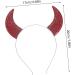 FOMIYES Devil Horns Headdress Devil Headband Halloween Devil Cosplay Devil Cosplay Headwear Halloween Hair Accessories Scary Headband Devil Ear Hairband Devil Horn Headband Red Rhinestone - Buy Online on GoSupps.com
