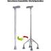 Lightweight Four Legged Cane with Soft Grip Handle Height Walking Stick with Slip Resistant Rubber Tips Silver Star of Light - Buy Online on GoSupps.com