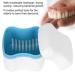 Denture Case - False Teeth Storage Box with Strainer & Cup for Travel - Easy to Open & Clean (Blue) - Buy Online on GoSupps.com