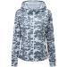 MoFiz Women's Full Zip UPF 50+ Sun Protection Jacket Hoodie Lightweight Camo Hiking Shirt Long Sleeve Tennis UV Tops Pockets A-camo-grey Large
