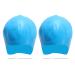 IMIKEYA Lot de 2 Sets de Bonnets de Coloration Capillaire en Silicone R utilisables avec Crochets Taille Unique Transparent avec Petits Trous pour V rification Accessoires de Teinture