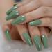 HUJL Artificial Nails - Shiny Olive Pressed Ballerina Flat Nails | No Print Tape | International Shipping - Buy Online on GoSupps.com