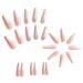 Sinlov 24-Piece Shiny Gradient False Coffin Nails - Press-On Ballerina Style for Women & Girls - Nude Pink - Buy Online on GoSupps.com