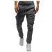 Ronony men jogging pants men sports pants long leisure pants training pants boy jogger slim fit leisure trousers cargo pants outdoor pants running pants L 1#gray
