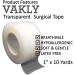 Clear Surgical Tape Pack - 1 inch x 10 Yds, Latex-Free - 6 Rolls for Wound Dressing Care - Buy Online on GoSupps.com
