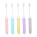 Minkissy 5st trip toothbrush travel supplies Small travel toothbrush toothbrush for the ornamental toothbrushes ornament sets toothbrush soft toothbrush set travel filament art fiber