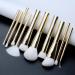 10-Piece Gold Makeup Brush Set | Foundation & Eyebrow Brushes for Flawless Application - International Shipping Available - Buy Online on GoSupps.com