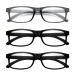 3 Pack Reading Glasses Blue Light Blocking Reading Glasses for Women Men Anti UV/Glare Filter Lightweight Eyeglasses 2 Black 1 Grey 1.0 x