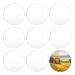 8 PCS Clear Acrylic Sheet, 1/12 Inch Thick Acrylic Circle Disc Transparent Round Acrylic Blanks for DIY Craft Project Signs (2 inch in Diameter)