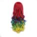 ColorfulPanda Long Wavy Curly Wig for Women - Synthetic Hair Cosplay Costume Wig for Halloween Party (Red Blue Yellow) - Buy Online on GoSupps.com