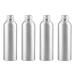 Zeoabsy 4 pieces 150 ml of empty round silver aluminum bottle with aluminum screw cover silver 150ml screw bottles made of aluminum for filling for cosmetics essences oil bathroom hotel travel 150ml silver