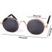 Pet Glasses Reflective Cat Retro Circular Pomeranian Sunglasses with Metal Frame for Cats Small Dogs Cosplay Photos Props black - Buy Online on GoSupps.com