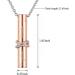 HooAMI Cremation Urn Necklace Together Forever Stainless Steel Memorial Keepsake Cylinder Pendant for Ashes Rose gold Together Forever - Buy Online on GoSupps.com