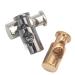 Hole Cord Lock Stopper spring buckle Cord Locks Toggles 30pcs/lot round metal alloy stoppers toggle cord locks Drawstring lock 4mm hole nickle black gold(Gold) 20mmx8mm Gold