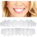 Brigtviee Instant Teeth Veneers 2 Pairs Clipin Veneers False Teeth for Upper and Lower Jaw Dentures Clickon Veneers for Men and Women Temporary Denture Veneers