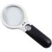 Magnifying Glass with 3 LED Lights 3X 45X Handheld Magnifier Senior Reading Super High Clarity Lightweight Good Times - Buy Online on GoSupps.com