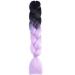 LDMY Jumbo Braiding Hair Extensions - 6PCS Ombre Braids Black to Light Purple 24inch Kanekalon Synthetic Hair for Women - International Shipping Available - Buy Online on GoSupps.com